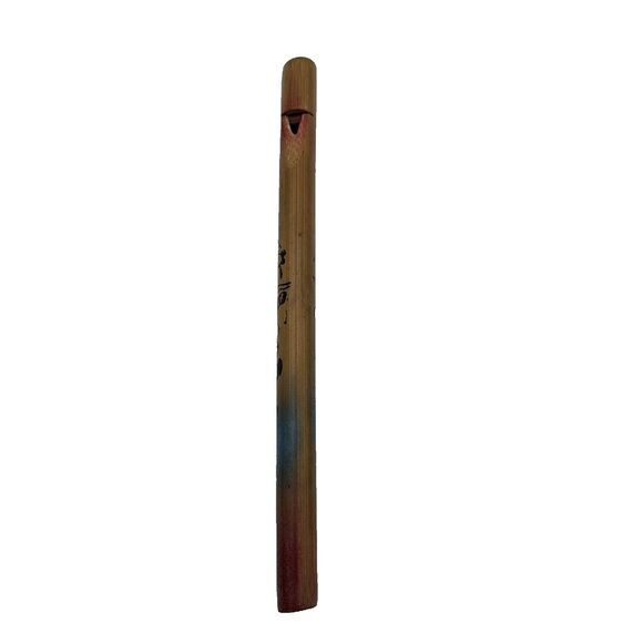 Colorful Bamboo Wood Flute with Graphics‎ Japan Souvenir Toy - Picture 1 of 5